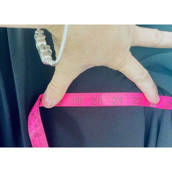 Nine West Dress Black 6 Crystal Cold Shoulder 3/4 Long Sleeve Holiday Party - Picture 12 of 12